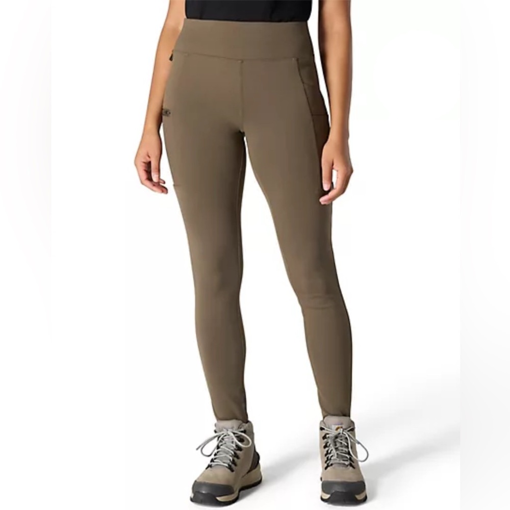 Carhartt Women’s Force Utility Leggings Brown High Rise Pockets Size XS NWT